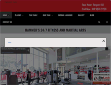 Tablet Screenshot of hammersgym.com.au